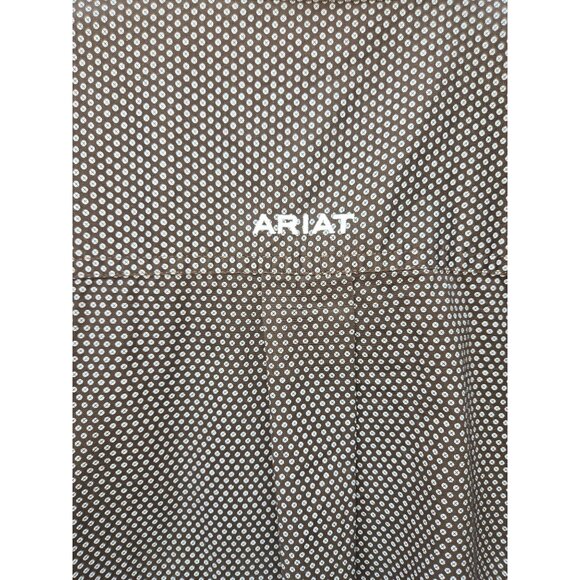 Ariat Mens Button-Down Brown Western Pattern Shirt XL Stretch - Picture 6 of 9